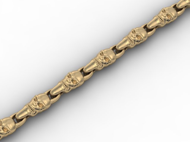 skull chain link 3D Print Model .c4d .max .obj .3ds .fbx .stl .blend 