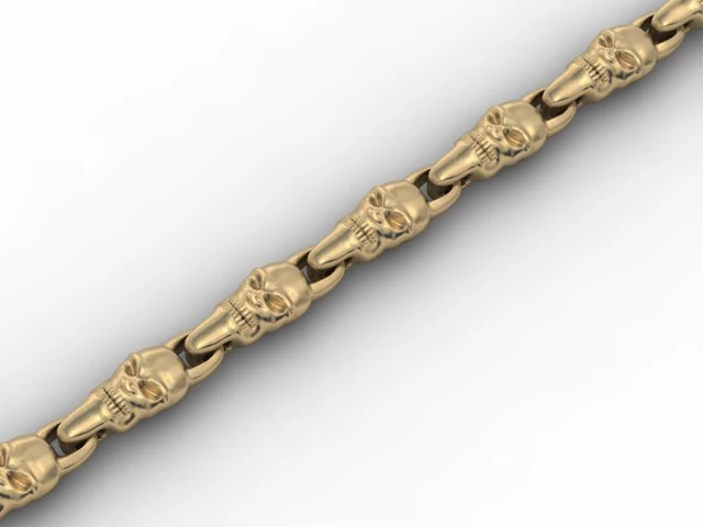 skull chain link 3D Print Model .c4d .max .obj .3ds .fbx .stl .blend 