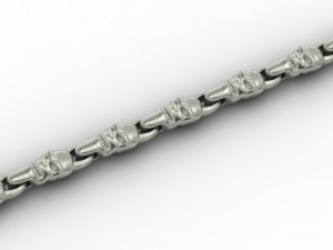 skull chain link 3D Print Model