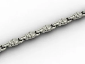 skull chain link 3D Print Model