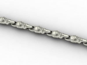 skull chain link 3D Print Model
