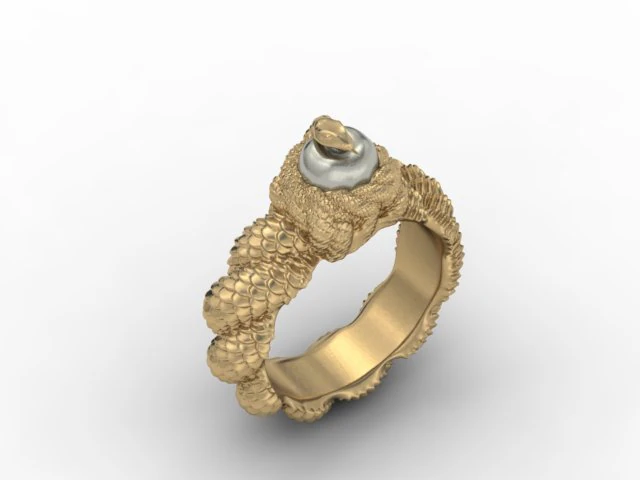 snake ring 3D Print Model .c4d .max .obj .3ds .fbx .stl .blend 