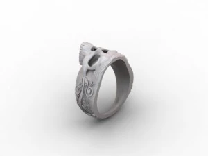 jewellery ring skull 3D Print Model