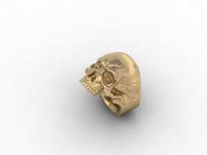 skull ring Modèles 3D en vedette
