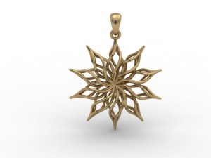 flower pendant 3Dプリントモデル