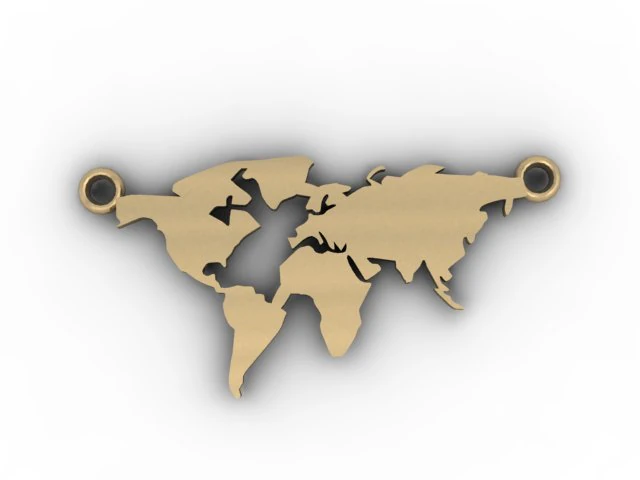 world necklace 3D Print Model .c4d .max .obj .3ds .fbx .stl .blend 
