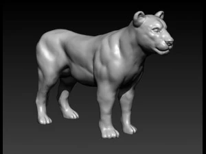 शेरनी 3D मॉडल