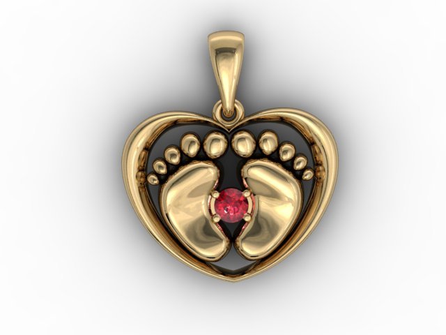 foot pendant 3D 打印模型 .c4d .max .obj .3ds .fbx .stl .blend 