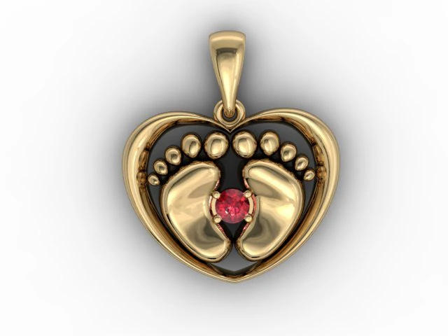 foot pendant 3D Print Model .c4d .max .obj .3ds .fbx .stl .blend 