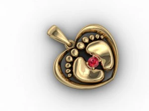 foot pendant 3D Print Model