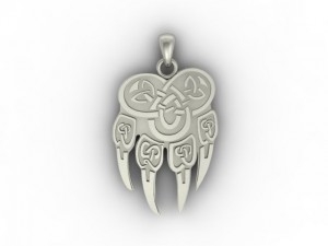 paw pendant Model Cetak 3D