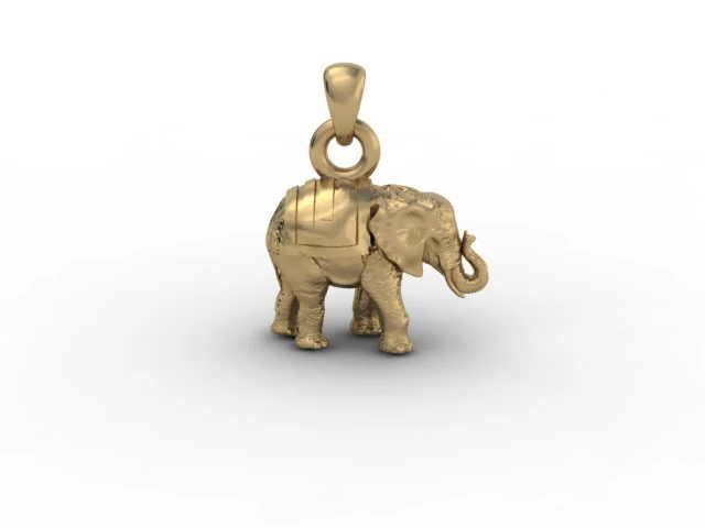 baby elephant pendant 3D Print Model .c4d .max .obj .3ds .fbx .stl .blend 