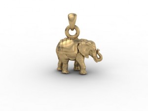 baby elephant pendant 3D Print Model