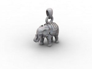 baby elephant pendant Modèles 3D en vedette