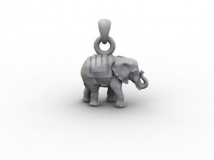 baby elephant pendant Modèles 3D en vedette