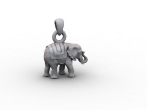 baby elephant pendant Modèles 3D en vedette