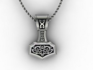 thor hammer pendant 3D 打印模型