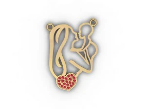 anne ve bebek kolye 3D Baskı Modeli