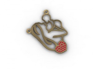mom and baby pendant Model do druku 3D