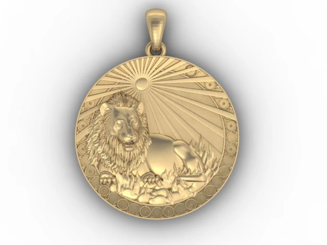 lion pendant 3D Print Model .c4d .max .obj .3ds .fbx .stl .blend 