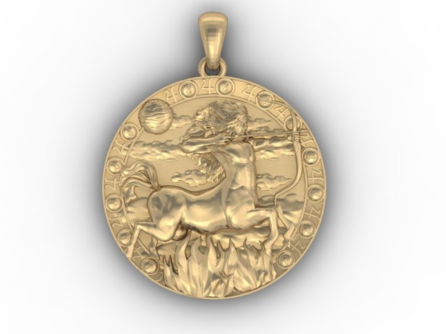 sagitarius pendant Modelo de impresión 3D .c4d .max .obj .3ds .fbx .stl .blend