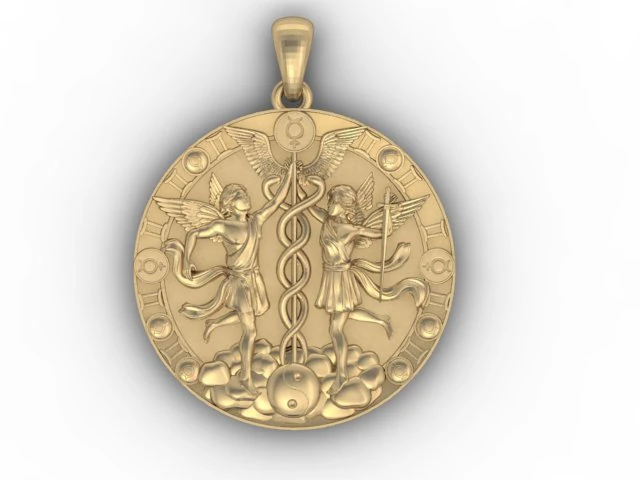 gemini pendant 3D Print Model .c4d .max .obj .3ds .fbx .stl .blend 