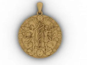 gemini pendant 3D Print Model