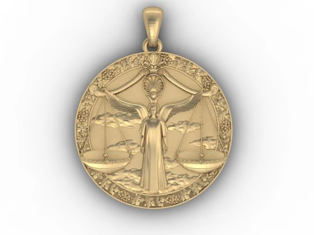 libra pendant 3D Print Model .c4d .max .obj .3ds .fbx .stl .blend 