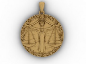 libra pendant Model Cetak 3D