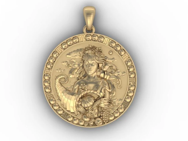 virgo pendant 3D Print Model .c4d .max .obj .3ds .fbx .stl .blend 