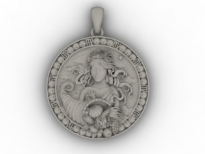 virgo pendant 3Dプリントモデル