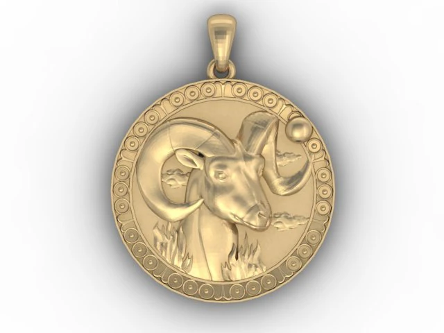 aries pendant 3D Print Model .c4d .max .obj .3ds .fbx .stl .blend 
