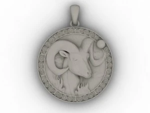 aries pendant 3D Print Model