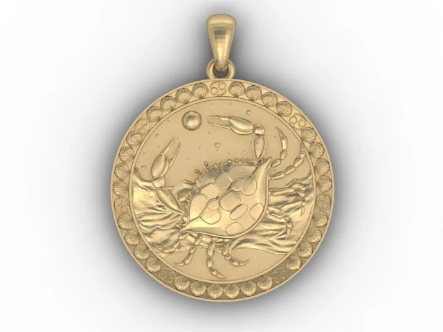 cancer pendant 3D Print Model .c4d .max .obj .3ds .fbx .stl .blend 