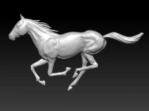 Pferd l&auml;uft 3D Modell