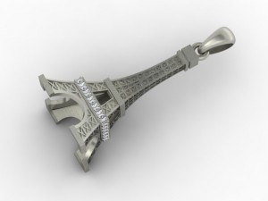 eiffel tower pendant 3D प्रिंट मॉडल