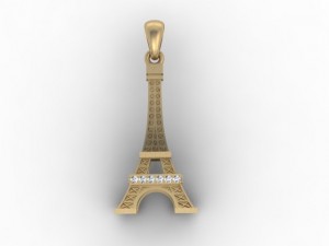 eiffel tower pendant 3D प्रिंट मॉडल