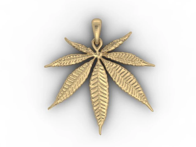 marijuana pendant 3D Print Model .c4d .max .obj .3ds .fbx .stl .blend 