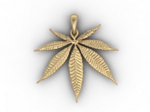marijuana pendant 3D Print Model