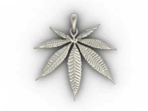 marijuana pendant 3D Print Model