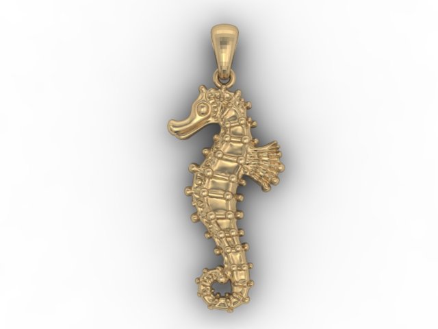 seahorse pendant 3D Принт Модель .c4d .max .obj .3ds .fbx .stl .blend 