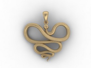 snake pendant 3D Print Model