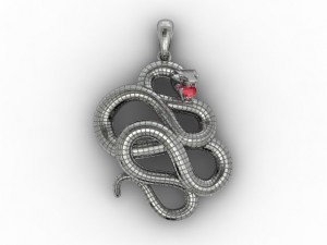snake pendant Model Cetak 3D