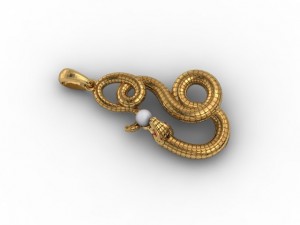 snake pendant 3D 打印模型