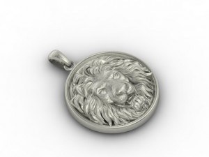 lion pendant Model Cetak 3D