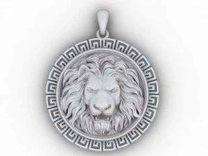 aslan kolye 3D Baskı Modeli