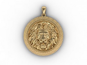 lion pendant Modello di stampa 3D