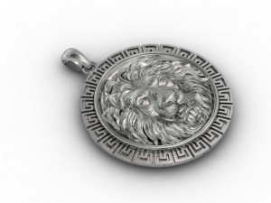 lion pendant Modello di stampa 3D