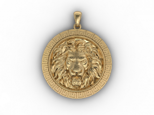 lion pendant Modello di stampa 3D