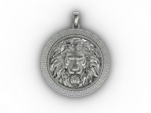 lion pendant Modello di stampa 3D